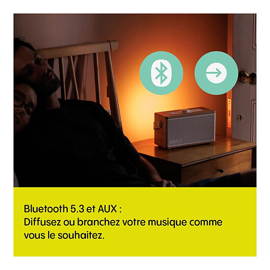 Enceinte sans fil Pure Classic Aura - Blanc Coton/Chêne - Autre vue