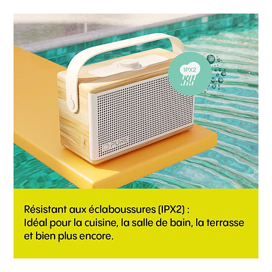 Enceinte sans fil Pure Classic Aura - Blanc Coton/Chêne - Autre vue
