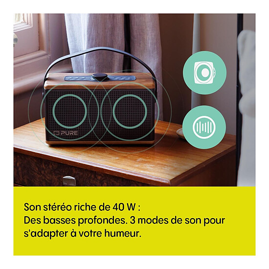 Enceinte sans fil Pure Classic Aura - Brun Café/Noyer - Autre vue