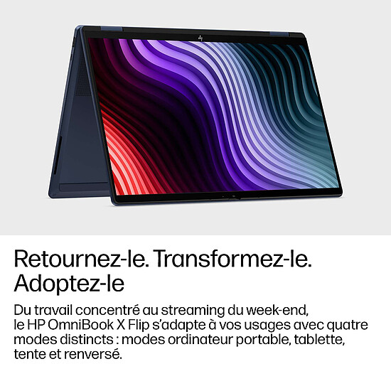PC portable HP OmniBook X Flip 14-kb0008nf Copilot+ PC (D4TL5EA) - Autre vue