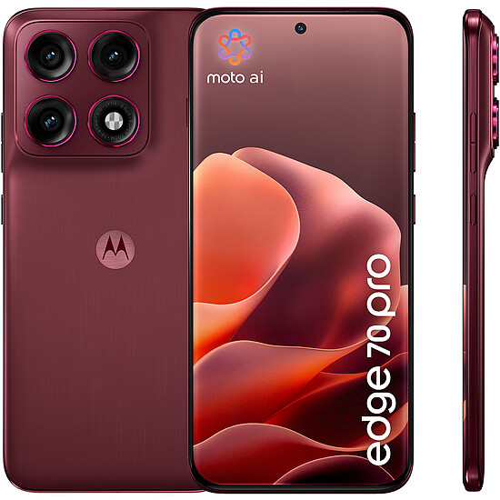 Smartphone Motorola Edge 70 Zinfandel Red - 512 Go  - Autre vue