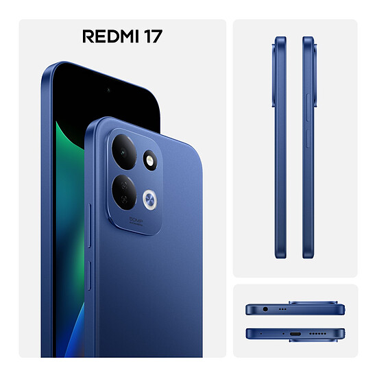 Smartphone Xiaomi Redmi 17 4G Bleu - 128 Go - Autre vue