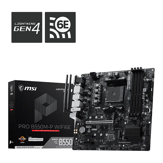 Carte mère MSI PRO B550M-P WIFI6E - Autre vue