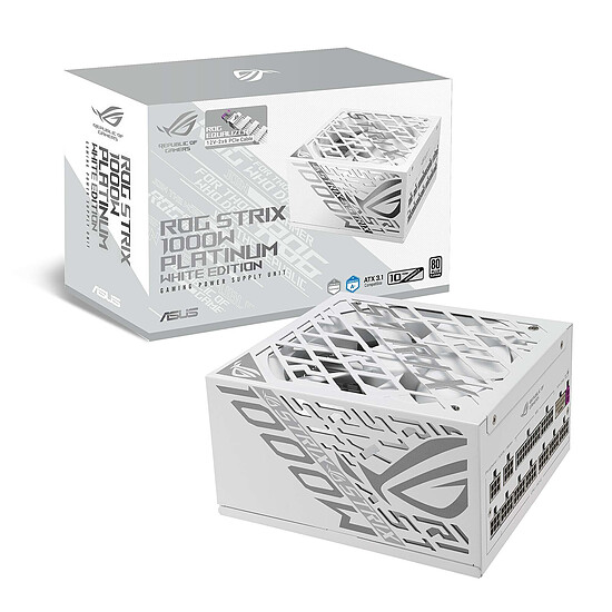 Alimentation PC ASUS ROG Strix 1000W Platinum - ROG Equalizer - Blanc - Autre vue