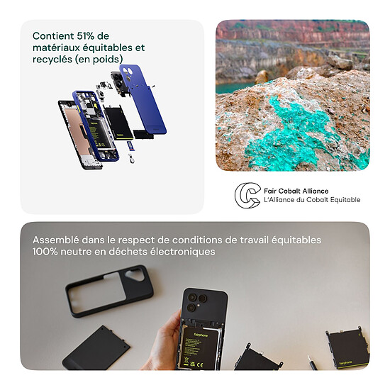 Smartphone Fairphone 6+ Noir Horizon - 256 Go - 12 Go - Autre vue