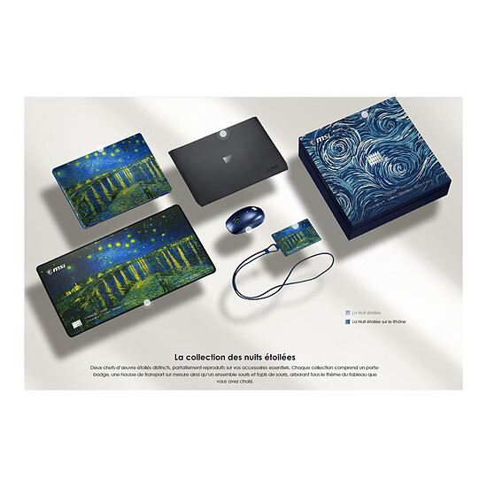 PC portable MSI Prestige 14 Flip AI+ Starry Night Over the Rhone-261FRY - Autre vue