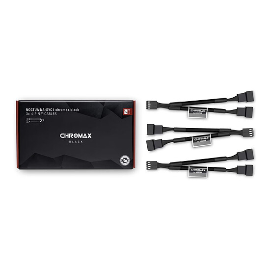 Câble d'alimentation Noctua NA-SYC1 - Rallonges d'alimentation 4 broches PWM - Noir - Autre vue