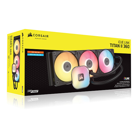 Watercooling AIO Corsair iCUE LINK TITAN II 360 RX RGB Noir - Autre vue