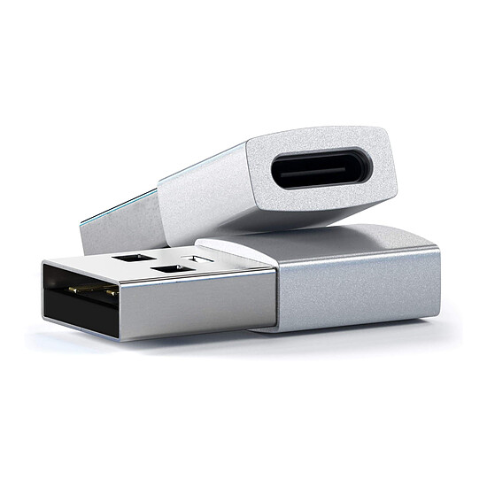 Adaptateur USB SATECHI Adaptateur USB 3.0 USB-A Mâle vers USB-C - Argent - Autre vue