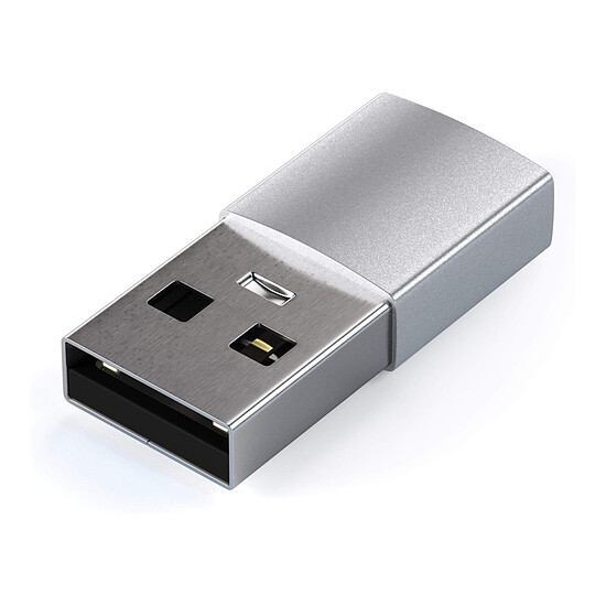 Adaptateur USB SATECHI Adaptateur USB 3.0 USB-A Mâle vers USB-C - Argent - Autre vue