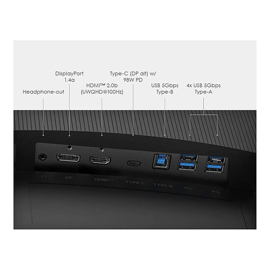 Écran PC MSI 34" LED - PRO MP341CQPHG E12 - Autre vue