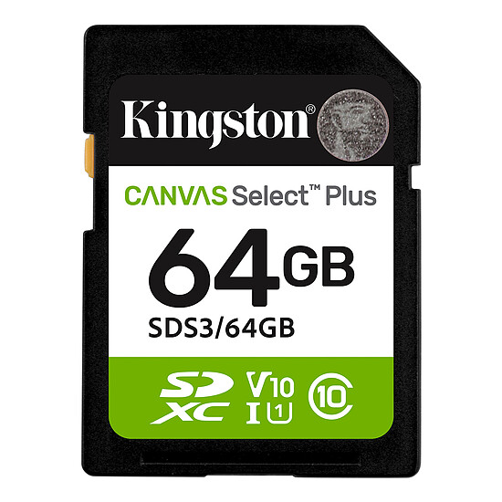 Carte SD Kingston Canvas Select Plus SDS3/64GB - Autre vue