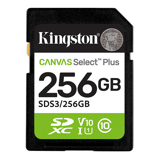 Carte SD Kingston Canvas Select Plus SDS3/256GB - Autre vue
