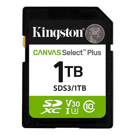 Carte SD Kingston Canvas Select Plus SDS3/1To - Autre vue
