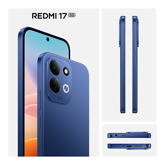Smartphone Xiaomi Redmi 17 5G Bleu - 128 Go - Autre vue