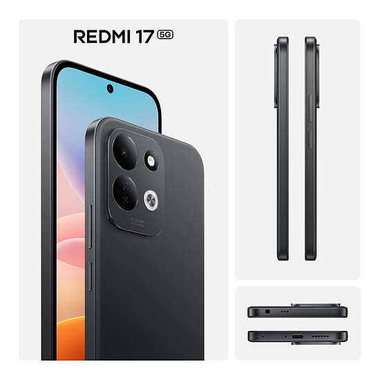 Smartphone Xiaomi Redmi 17 5G Noir - 128 Go - Autre vue