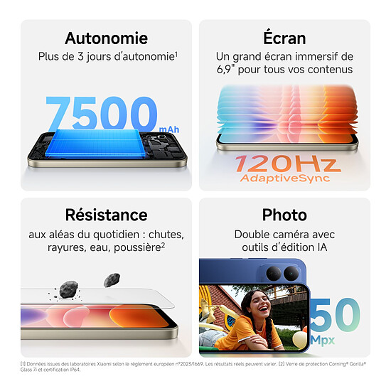 Smartphone Xiaomi Redmi 17 5G Orange - 128 Go  - Autre vue