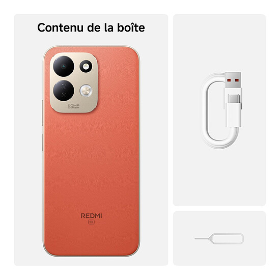 Smartphone Xiaomi Redmi 17 5G Orange - 128 Go  - Autre vue