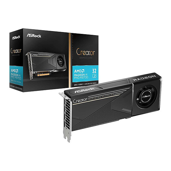 Carte graphique pro ASRock AMD Radeon AI PRO R9700 Creator 32Go - Autre vue