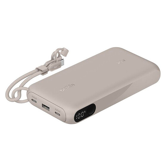 Batterie et powerbank Belkin BoostCharge Powerbank 20K avec Ecran - Sable - Autre vue