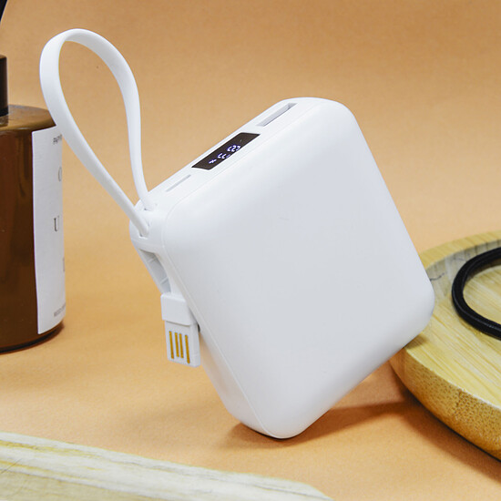 Batterie et powerbank Akashi Batterie de Secours Cable 22.5W Charge Rapide - Blanc - Autre vue