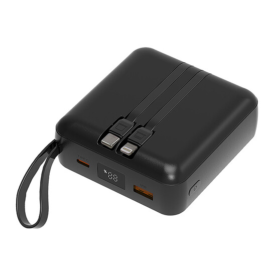 Batterie et powerbank Akashi Batterie de Secours Cable 22.5W Charge Rapide - Noir - Autre vue