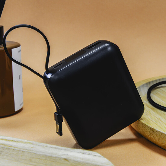 Batterie et powerbank Akashi Batterie de Secours Cable 22.5W Charge Rapide - Noir - Autre vue