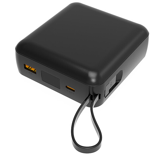 Batterie et powerbank Akashi Batterie de Secours Cable 22.5W Charge Rapide - Noir - Autre vue