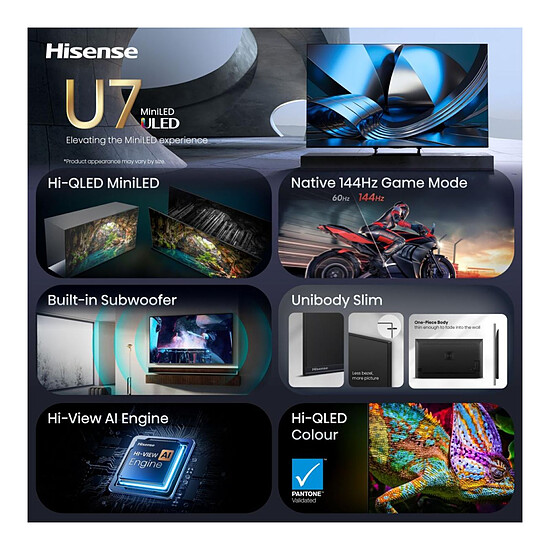 TV Hisense 85U7SE - TV 4K UHD HDR - 215 cm - Autre vue
