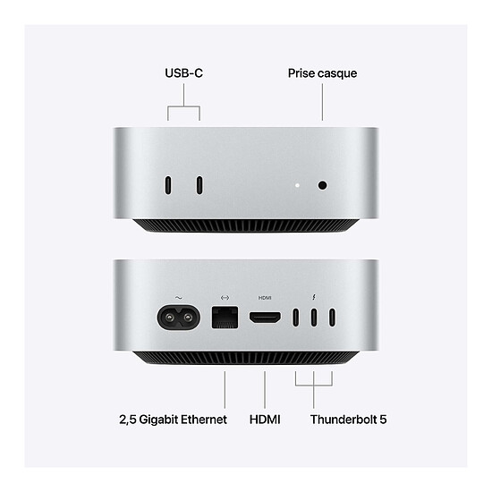 Mac et iMac Apple Mac Mini M5 Pro SSD 1 To / Ram 24 Go (MHQN4ZD/A-1TB) - Autre vue