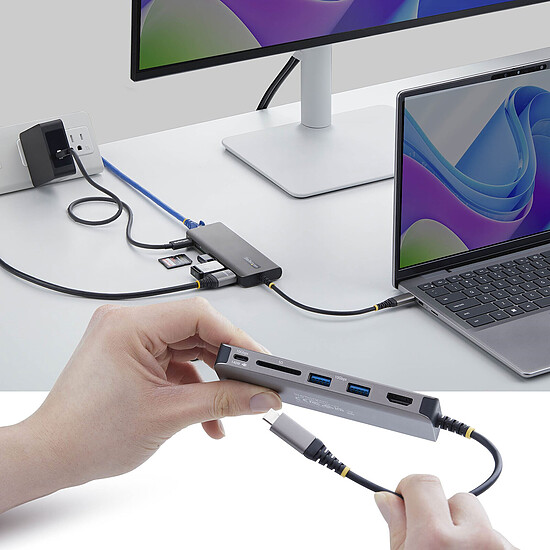 Hub USB StarTech.com 177B-USBC-MULTIPORT - Autre vue