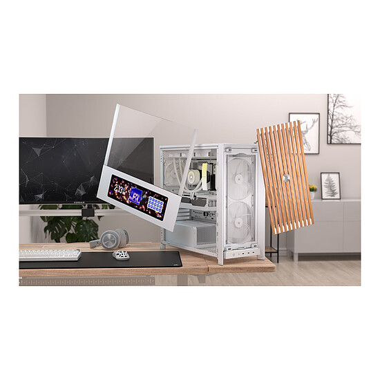 Boîtier PC Corsair Frame 5000D Wood RS Blanc/Bois - Autre vue