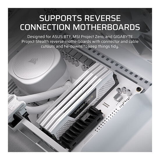 Boîtier PC Corsair Frame 5000D Wood RS Blanc/Bois - Autre vue