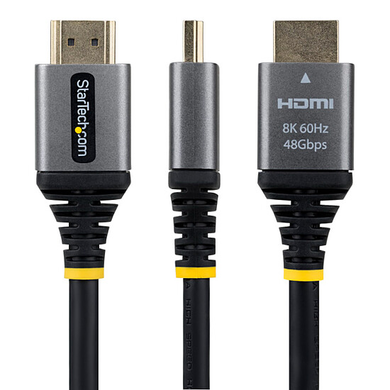 Câble HDMI StarTech.com Câble HDMI 2.1 haut débit certifié 48Gbps 8K 60Hz / 4K 120 Hz de 0.3 m - Autre vue