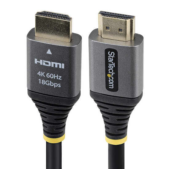 Câble HDMI StarTech.com Câble HDMI 2.0 haut débit certifié 18Gbps 4K 60Hz de 1.5 m - Autre vue