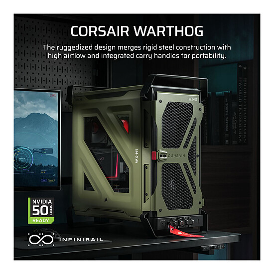 Boîtier PC Corsair Warthog Olive - Autre vue