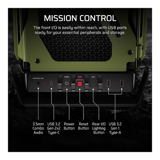Boîtier PC Corsair Warthog RS Olive  - Autre vue