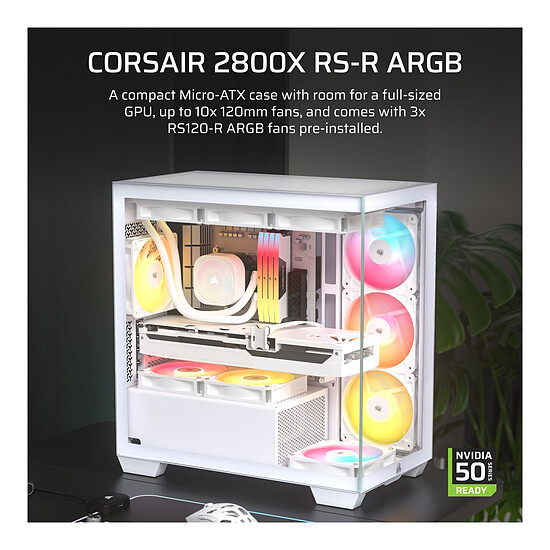 Boîtier PC Corsair 2800X RS-R ARGB - Blanc - Autre vue