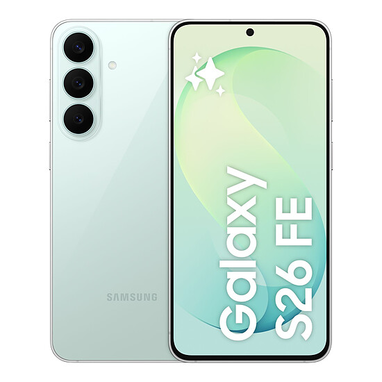 Smartphone Samsung Galaxy S26 FE Vert d'eau - 128 Go - Autre vue