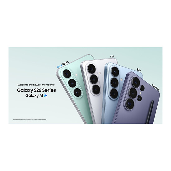 Smartphone Samsung Galaxy S26 FE Vert d'eau - 128 Go - Autre vue