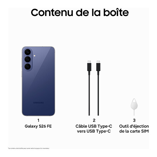 Smartphone Samsung Galaxy S26 FE Bleu - 128 Go - Autre vue