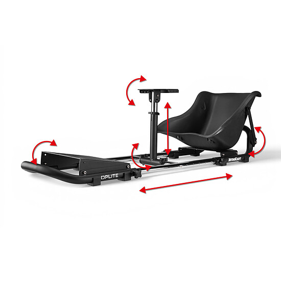 Cockpit / Siège de simracing OPLITE NitroKart V2  - Noir - Autre vue