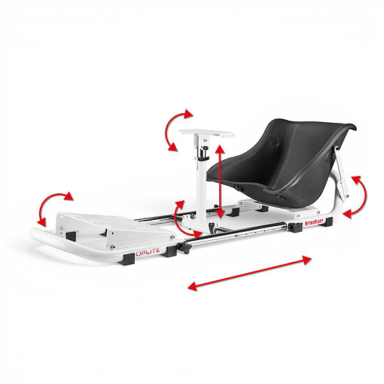Cockpit / Siège de simracing OPLITE NitroKart V2  - Blanc - Autre vue