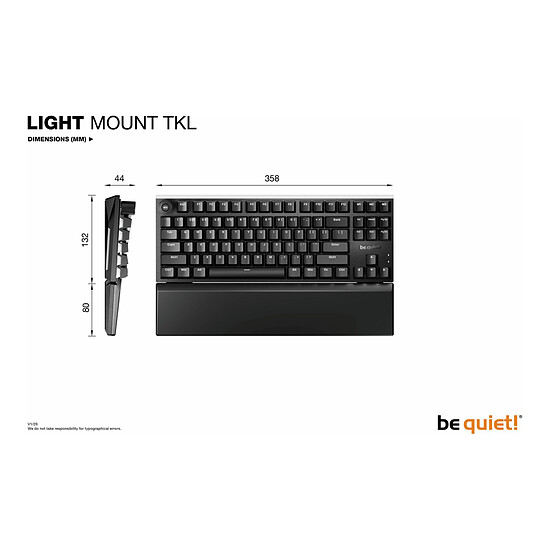 Clavier PC be quiet! Light Mount TKL Silent Linear - Autre vue