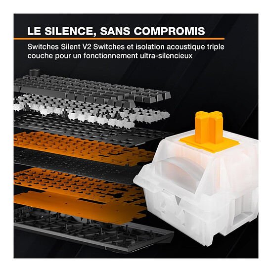 Clavier PC be quiet! Light Mount TKL Silent Tactile - Autre vue