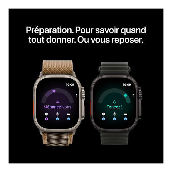 Montre connectée Apple Watch Ultra 4 GPS + Cellular 49 mm Titane noir Bracelet Milanais Titane noir L - Autre vue