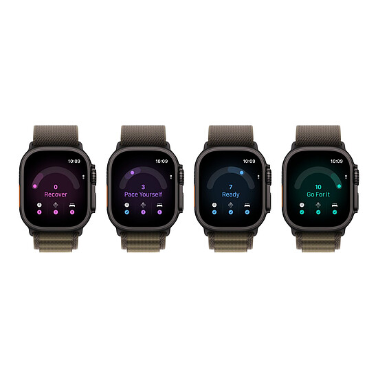 Montre connectée Apple Watch Ultra 4 GPS + Cellular 49 mm Titane naturel Boucle Trail Sable S/M - Autre vue