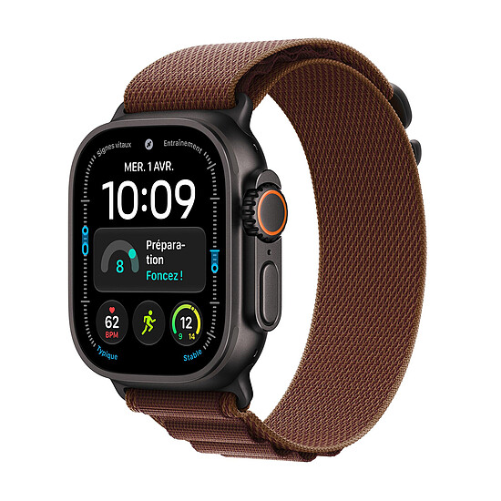 Montre connectée Apple Watch Ultra 4 GPS + Cellular 49 mm Titane noir Boucle Alpine Bordeaux L - Autre vue