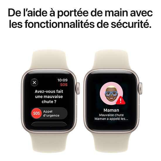 Montre connectée Apple Watch SE 3 GPS 40 mm Aluminium Minuit Bracelet Sport Bleu marine S/M - Autre vue