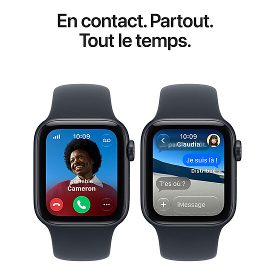 Montre connectée Apple Watch SE 3 GPS + Cellular 44 mm Aluminium Lumière Stellaire Bracelet Sport Sable S/M - Autre vue